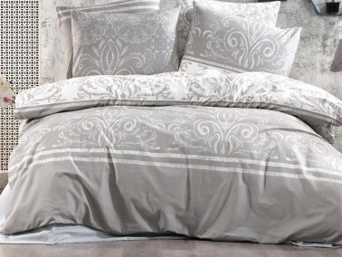 Dowry World - Dowry World Karmen Double Duvet Cover Set Gray