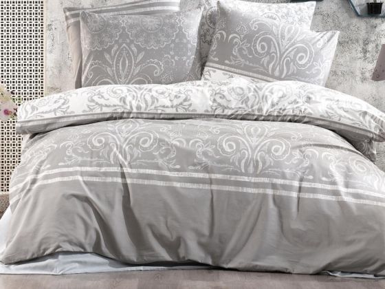 Dowry World Karmen Double Duvet Cover Set Gray