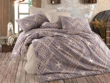 Dowry World - Dowry World Kilim Double Duvet Cover Set Beige Dowry World - Dowry World Kilim Double Duvet Cover Set Beige