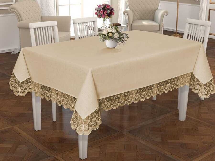 Dowry World - Dowry World Kure Table Cloth Cappucino Dowry World - Dowry World Kure Table Cloth Cappucino