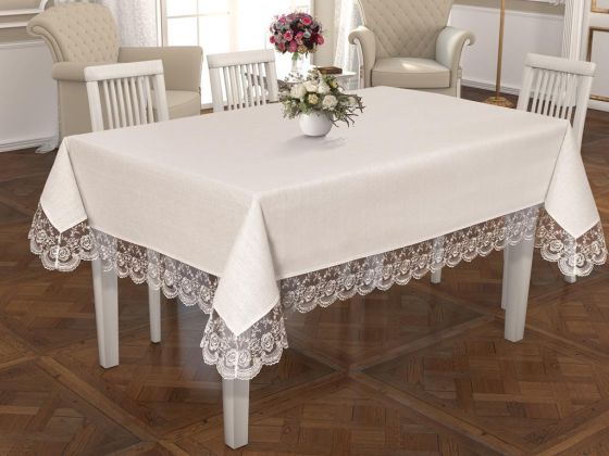 Dowry World Kure Table Cloth Cream