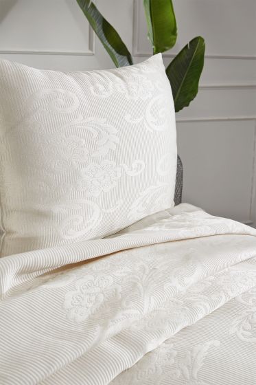 Dowry World Lale Double Bedspread - Cream 