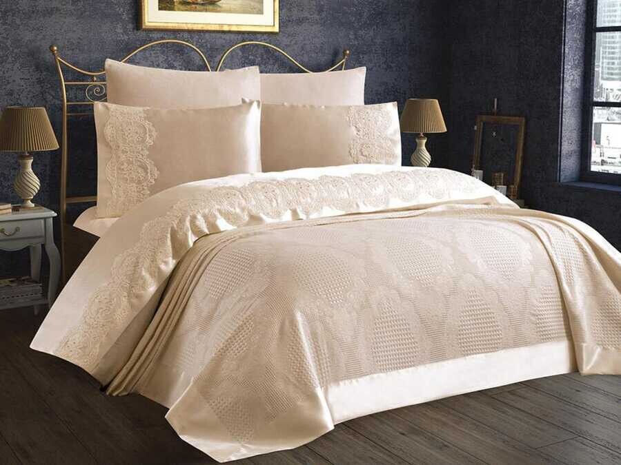 Dowry World - Dowry World Lorena Double Pique Set Cappucino Dowry World - Dowry World Lorena Double Pique Set Cappucino