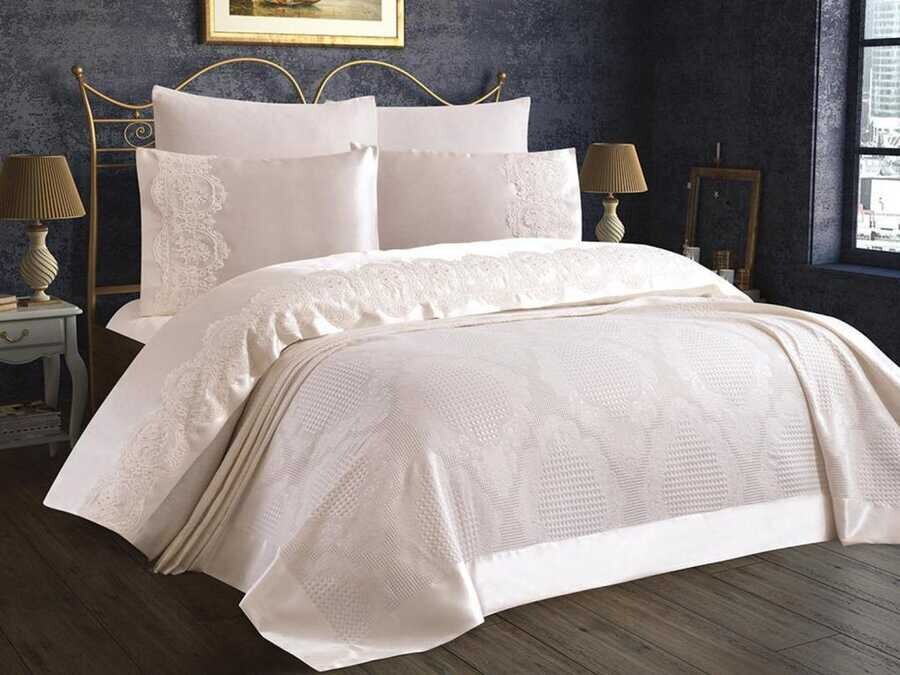 Dowry World - Dowry World Lorena Double Pique Set Cream Dowry World - Dowry World Lorena Double Pique Set Cream