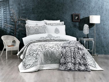 Çeyiz Diyarı - Dowry Land Marbella 9 Pieces Duvet Cover Set Gray Çeyiz Diyarı - Dowry Land Marbella 9 Pieces Duvet Cover Set Gray