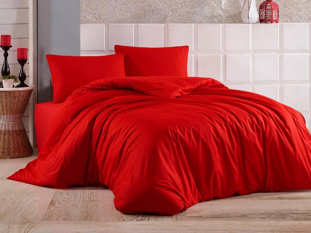 Dowry World Almond Double Duvet Cover Set Red