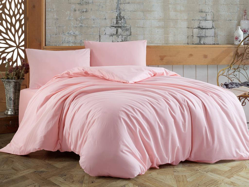 Dowry World Almond Double Duvet Cover Set Pink