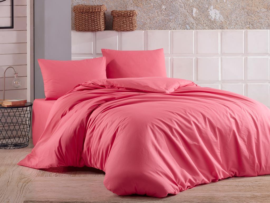 Dowry World Almond Double Duvet Cover Set Pink