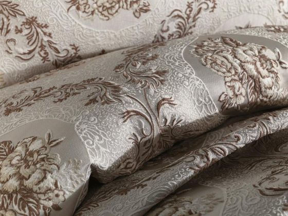 Dowry World Meryem Single Jacquard Bedspread Cappucino