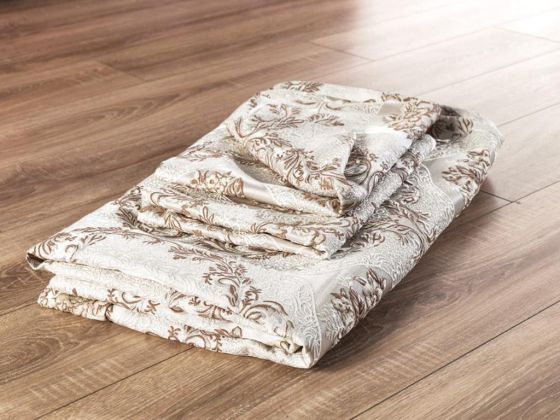 Dowry World Meryem Single Jacquard Bedspread Cappucino