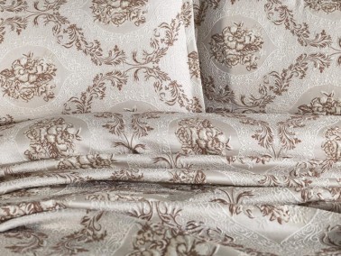 Dowry World Meryem Single Jacquard Bedspread Cappucino - Thumbnail