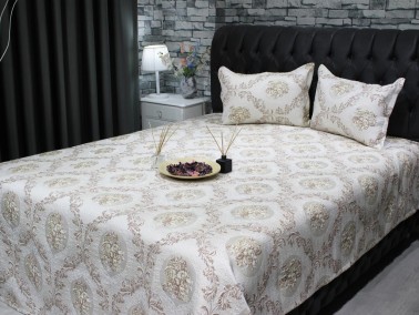 Dowry World Meryem Bedspread Cappucino - Thumbnail