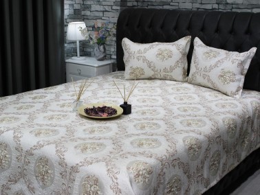 Dowry World Meryem Bedspread Cappucino - Thumbnail