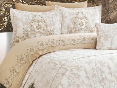 Dowry Land Mila Bridal Set 8 Pieces Cream-Cappuccino - Thumbnail