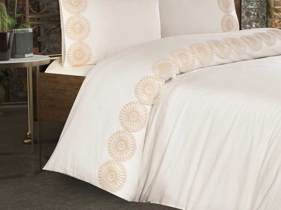 Dowry Land Mill Duvet Cover Set Cream Gold - Thumbnail