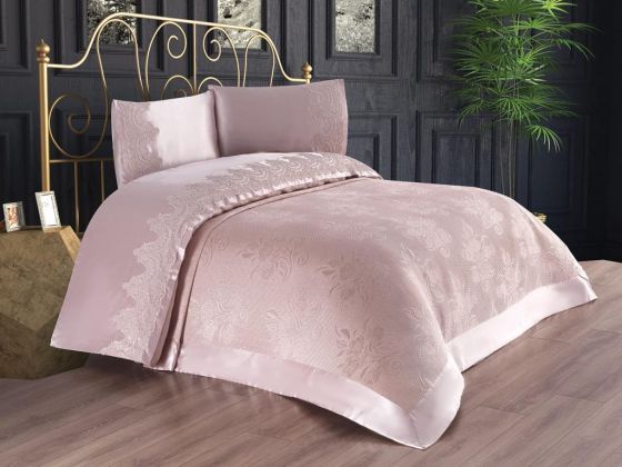 Dowry World Mimosa Double Bedspread Powder