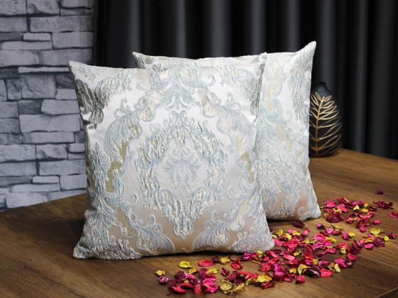 Dowry World Mina Chenille 2-pack Cushion Cover Mint