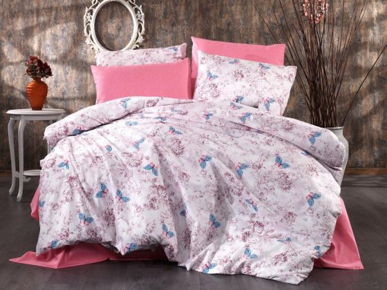 Dowry World Nare Double Duvet Cover Set Pink