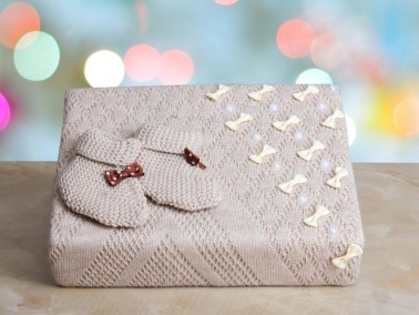 Dowry World Ness Knitwear Baby Blanket Cappucino - Thumbnail