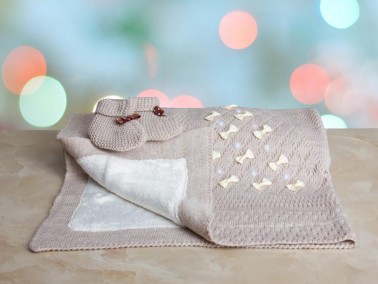 Dowry World Ness Knitwear Baby Blanket Cappucino - Thumbnail