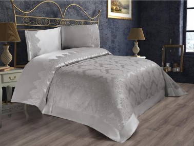 Dowry World - Dowry World Nilüfer Double Bedspread - Gray Dowry World - Dowry World Nilüfer Double Bedspread - Gray