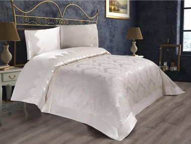 Dowry World - Dowry World Nilüfer Double Bedspread - Cream Dowry World - Dowry World Nilüfer Double Bedspread - Cream