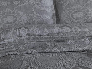 Dowry World Nisa Single Jacquard Bedspread Gray - Thumbnail