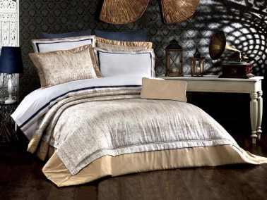 Çeyiz Diyarı - Dowry Land Oren 10 Pieces Duvet Cover Set Beige Çeyiz Diyarı - Dowry Land Oren 10 Pieces Duvet Cover Set Beige