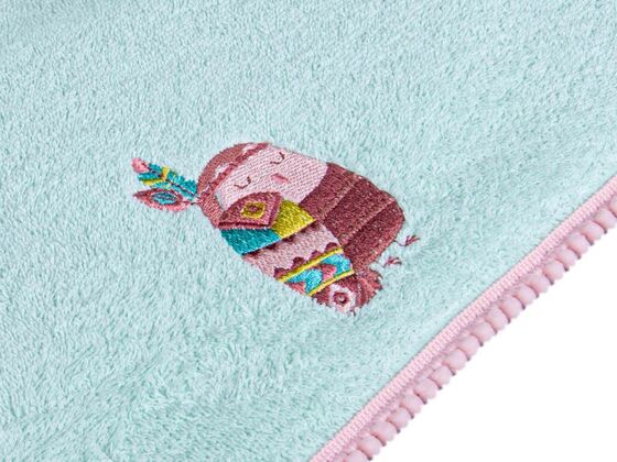 Dowry World Owl Lux Baby Towel Green
