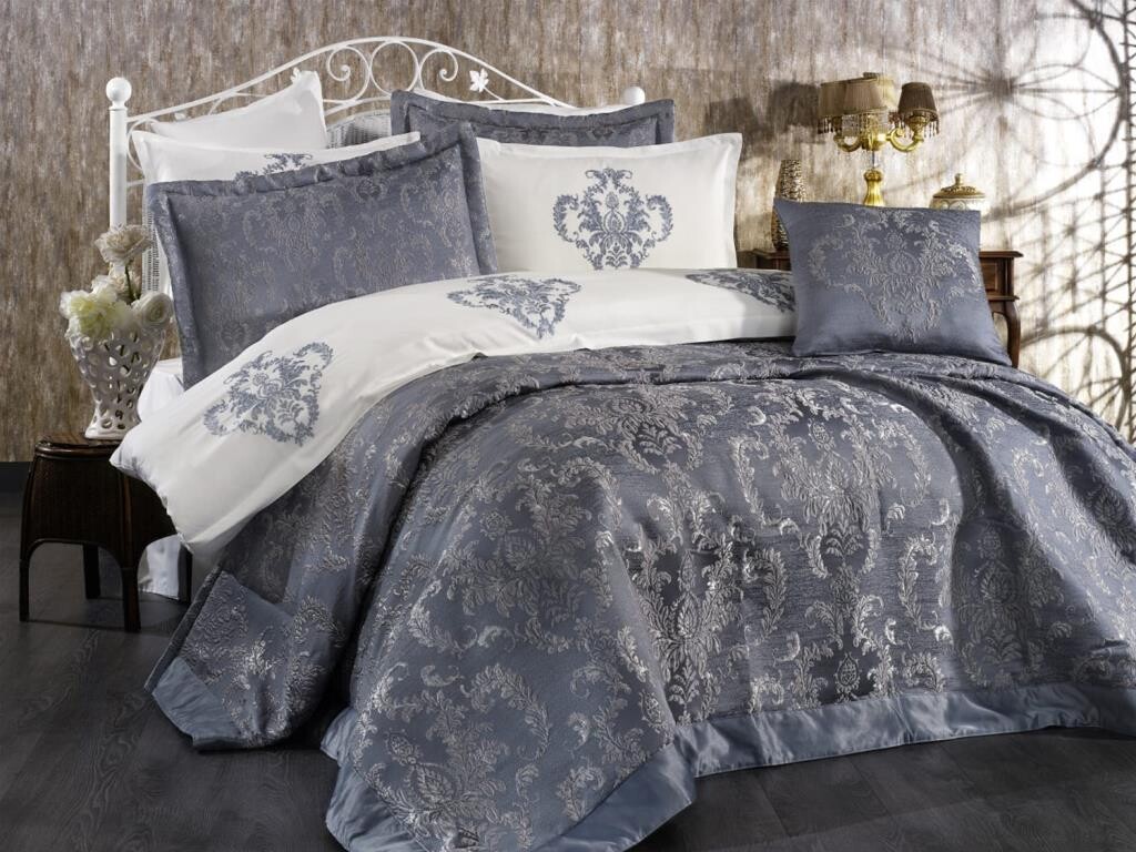 Dowry World - Dowry Land Palm Embroidered Bridal Set 10 Pieces Cream Oil Dowry World - Dowry Land Palm Embroidered Bridal Set 10 Pieces Cream Oil