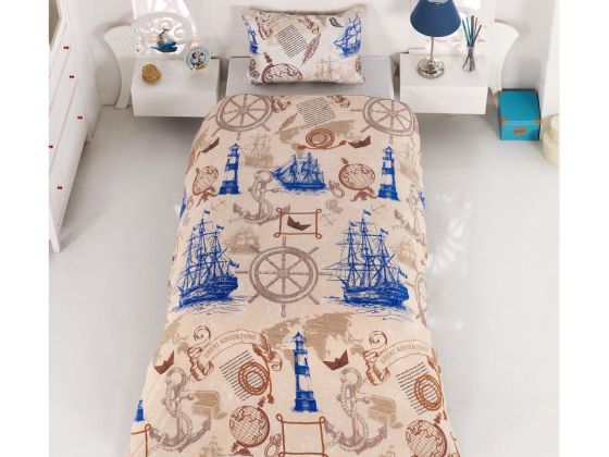 Dowry World Polly Lighthouse Single Duvet Cover Set