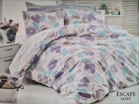 Dowry World Polly Escape Double Duvet Cover Set Blue