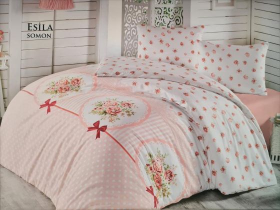 Dowry Land Polly Esila Double Duvet Cover Set Salmon