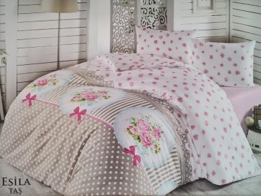 Çeyiz Diyarı - Dowry Land Polly Esila Double Duvet Cover Set Stone Çeyiz Diyarı - Dowry Land Polly Esila Double Duvet Cover Set Stone