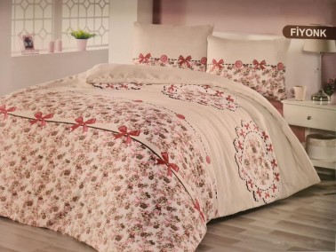 Çeyiz Diyarı - Dowry World Polly Bow Single Duvet Cover Set Çeyiz Diyarı - Dowry World Polly Bow Single Duvet Cover Set