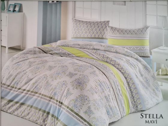 Dowry World Polly Stella Double Duvet Cover Set Blue