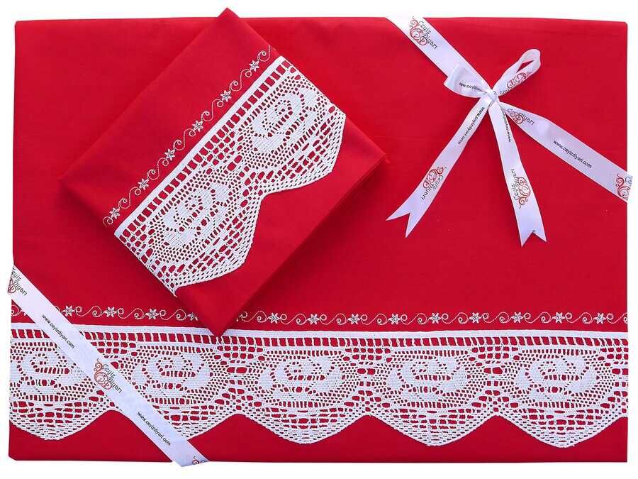  Dowry World Puka Pico Duvet Cover Set Red