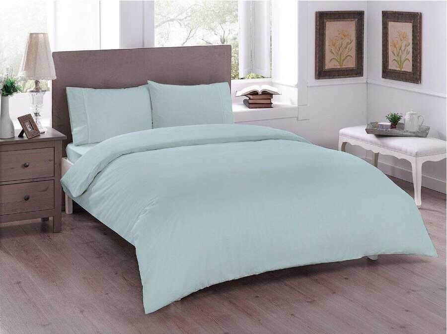  Dowry World Pure Double Duvet Cover Set Spring Green - Thumbnail