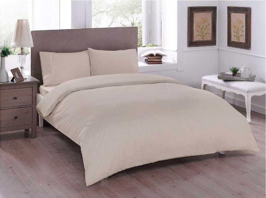 Dowry World - Çeyiz Diyarı Pure Double Duvet Cover Set Cream Dowry World - Çeyiz Diyarı Pure Double Duvet Cover Set Cream