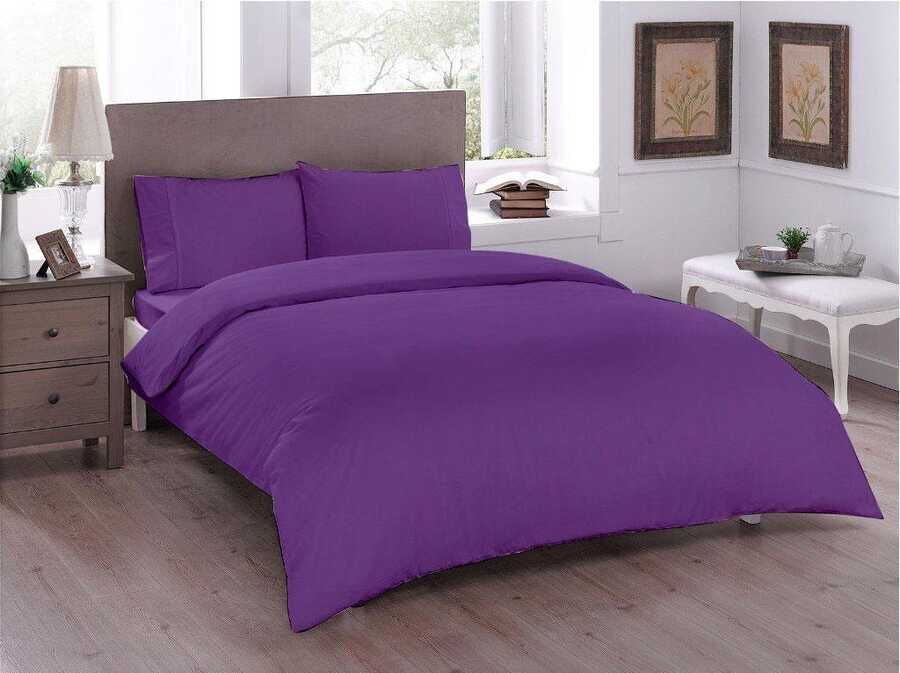  Dowry World Pure Double Duvet Cover Set Plum