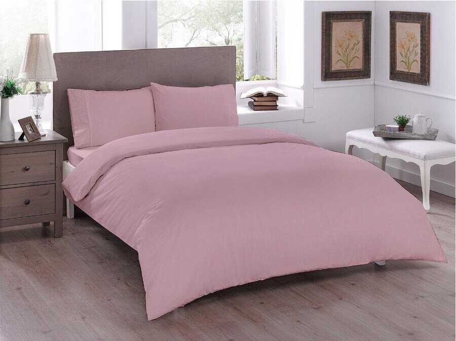 Dowry World - Çeyiz Diyarı Pure Double Duvet Cover Set Powder Dowry World - Çeyiz Diyarı Pure Double Duvet Cover Set Powder