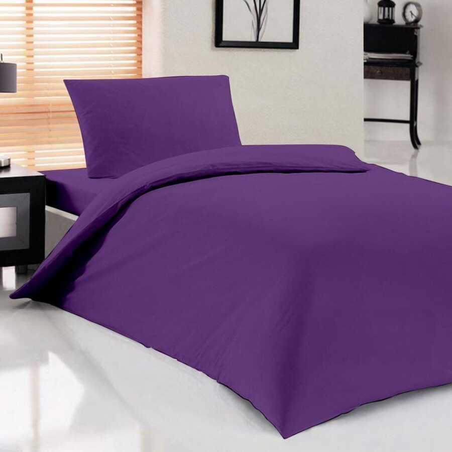  Dowry World Pure Single Duvet Cover Set Plum - Thumbnail