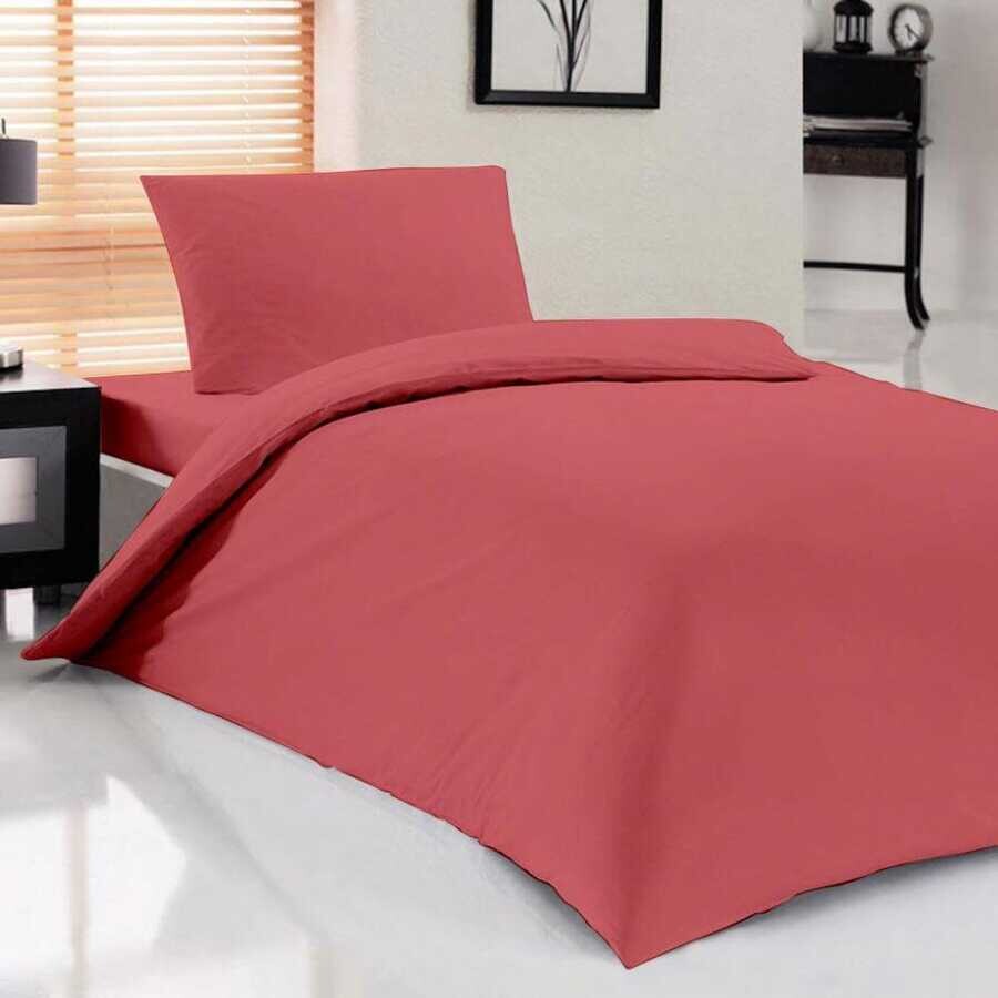  Dowry World Pure Single Duvet Cover Set Crimson - Thumbnail