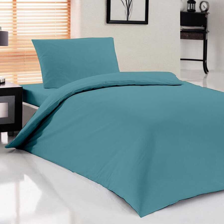  Dowry World Pure Single Duvet Cover Set Dark Cyan - Thumbnail