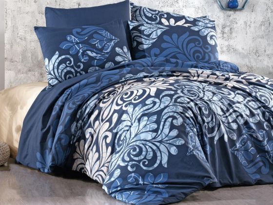 Dowry World Reny Double Duvet Cover Set Blue