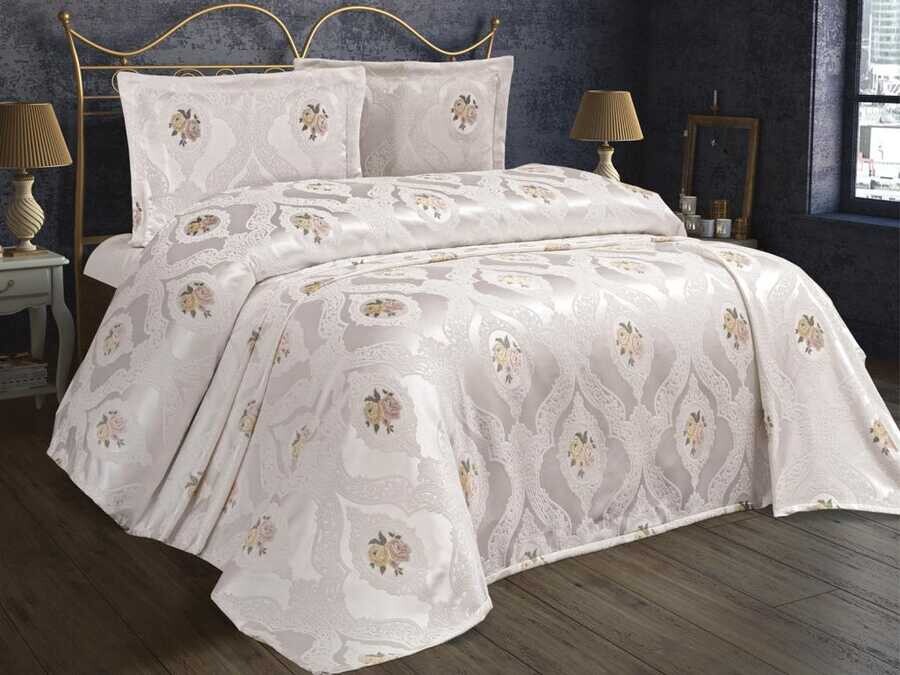 Rose Bedspread Cream - Thumbnail