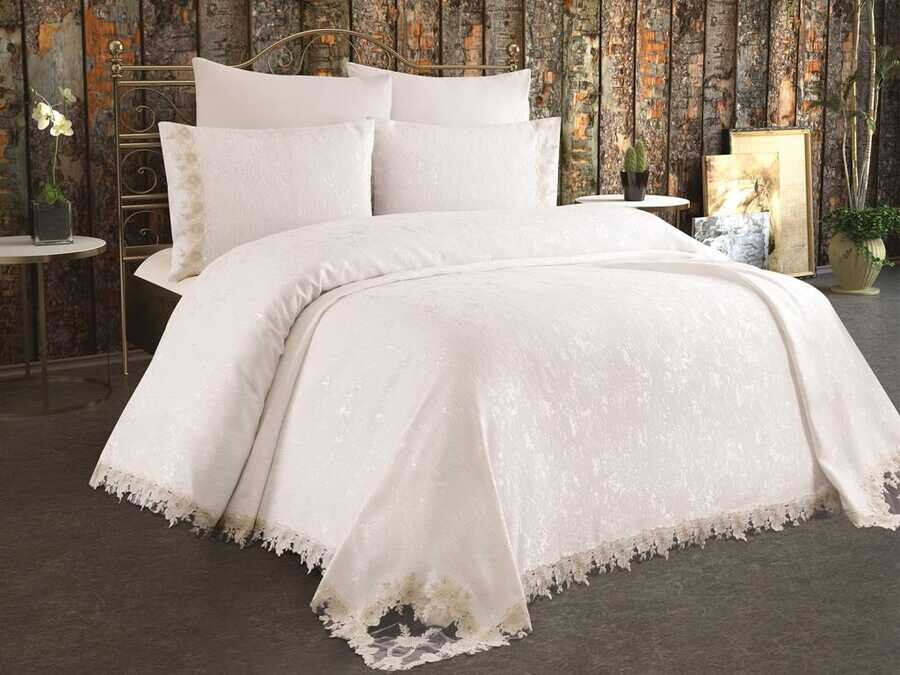 Dowry World Dream Bedspread Cream Cappucino - Thumbnail