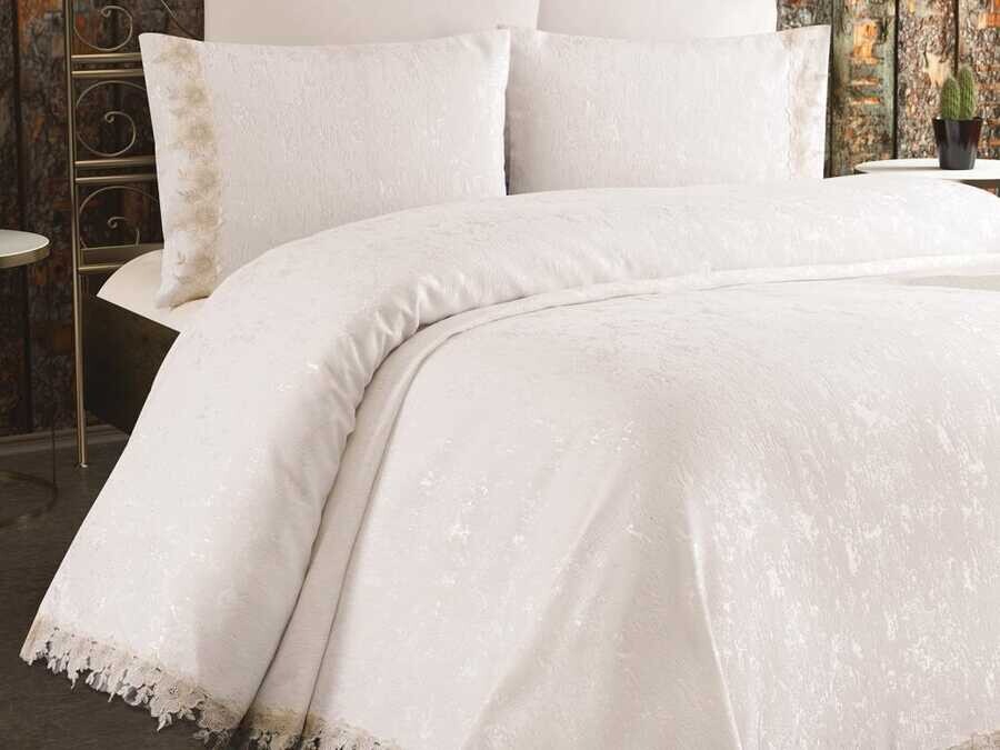 Dowry World Dream Bedspread Cream Cappucino - Thumbnail