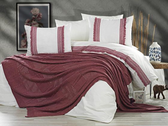 Salsa Blanket Duvet Cover Set White Dark Powder