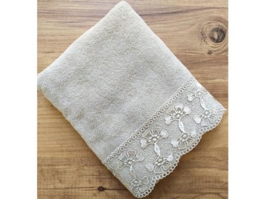 Çeyiz Diyarı - Dowry World Samira Embroidered Dowry Towel Gray Çeyiz Diyarı - Dowry World Samira Embroidered Dowry Towel Gray
